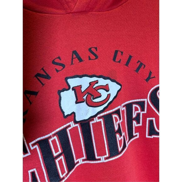 Vintage 2000 CSA Kansas City Chiefs NFL Football Script Logo hoodie Size Mens XL - Picture 3 of 6